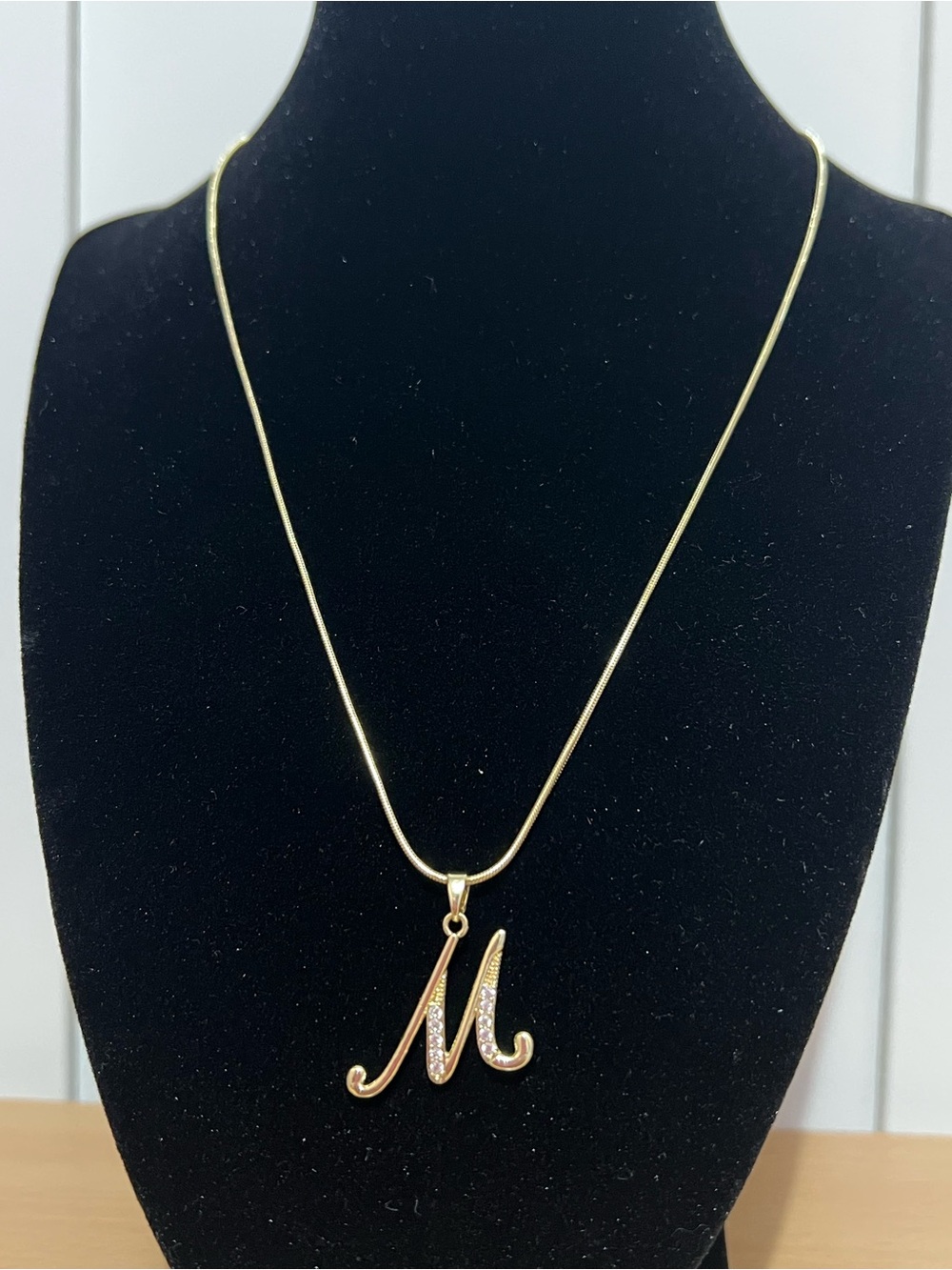 Gold Initial Pendant Necklace new